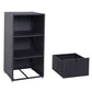 Outsunny Outdoor Storage Cabinet, Patio Storage Box Rack Rattan Wicker Pool Towel Valet Organizer Poolside Garden Lawn Bathroom Furniture Shelf w/ Shelf Drawer, Dark Brown