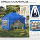 Outsunny 10' x 10' Pop Up Canopy Tent, Instant Sun Shelter, Tents for Parties, with Wheeled Carry Bag, Blue