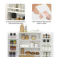 HOMCOM 41" Storage Cabinet, 2-Door Kitchen Pantry Cabinet with 5-tier Shelving, 12 Spice Racks and Adjustable Shelves, Grey