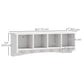 HOMCOM Coat Rack Wall Mount with Shelf, 28" Wall Coat Rack with 5 Hooks and 4 Compartments for Living Room, Entryway, White