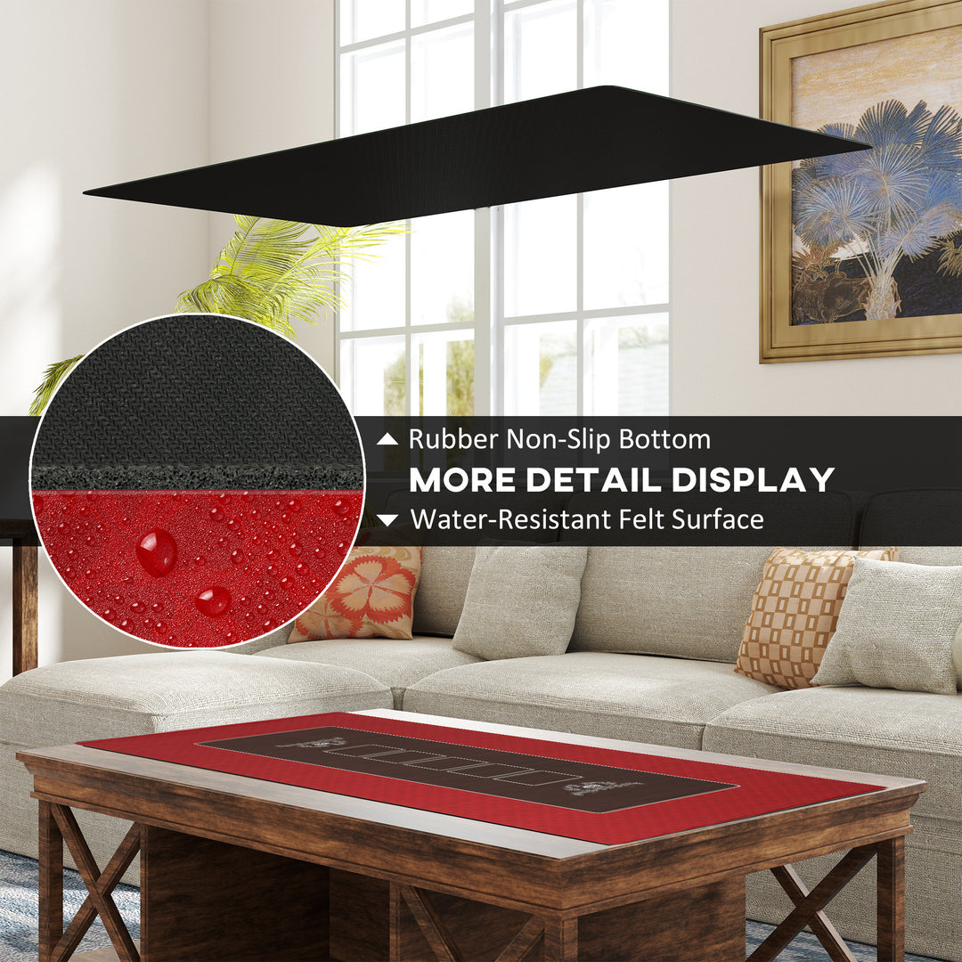 Soozier Poker Table Top Poker Mat for 6 Player, Green