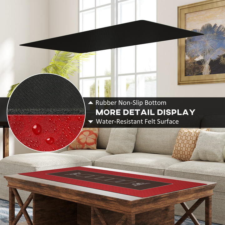 Soozier Poker Table Top Poker Mat for 6 Player, Green