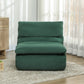HOMCOM Floor Sofa with Single Piece Ultra High-Density Foam, Armless Floor Chair for Living Room, Bedroom, Home Office, Green