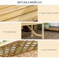 Outsunny Garden Arch with 2 Person Bench, Wooden Garden Arbor Archway Trellis for Climbing Plants, Lawn, Backyard Decor, Natural