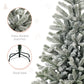 HOMCOM 5ft Artificial Snow-Flocked Tree Holiday Home Indoor Christmas Decoration with Metal Feet, Green