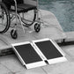 HOMCOM 4' Portable Wheelchair Ramp Aluminum Threshold Mobility Single-fold for Scooter with Carrying Handle