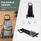 Soozier Bike Trailer, Bicycle Cargo Trailer with 12" Wheels, Reflective Strips, Outdoor Wagon Carrier with Aluminum Frame