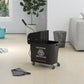 HOMCOM Compact Mop Bucket with Wringer, Mop Bucket on Wheels, 5 Gallon, Separate Dirty and Clean Water, Yellow