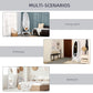 HOMCOM Floor Standing Mirror Full Length Mirror with Adjustable Angle Oval Frame for Dressing Room Bedroom Living Room White