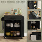 HOMCOM Rolling Island with Wheels for Kitchen, Kitchen Island on Rollers with Power Outlets, Drawer and Doors