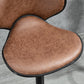 HOMCOM Vintage Set of 2 Microfiber Cloth Adjustable Bar Height Stools with Swivel Seat, Brown