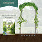 Outsunny 7.5ft Garden Metal Arch Outdoor Walkway Arbor for Decorative Climbing Vine Plants Party Wedding Ceremony Decoration Accessories Black
