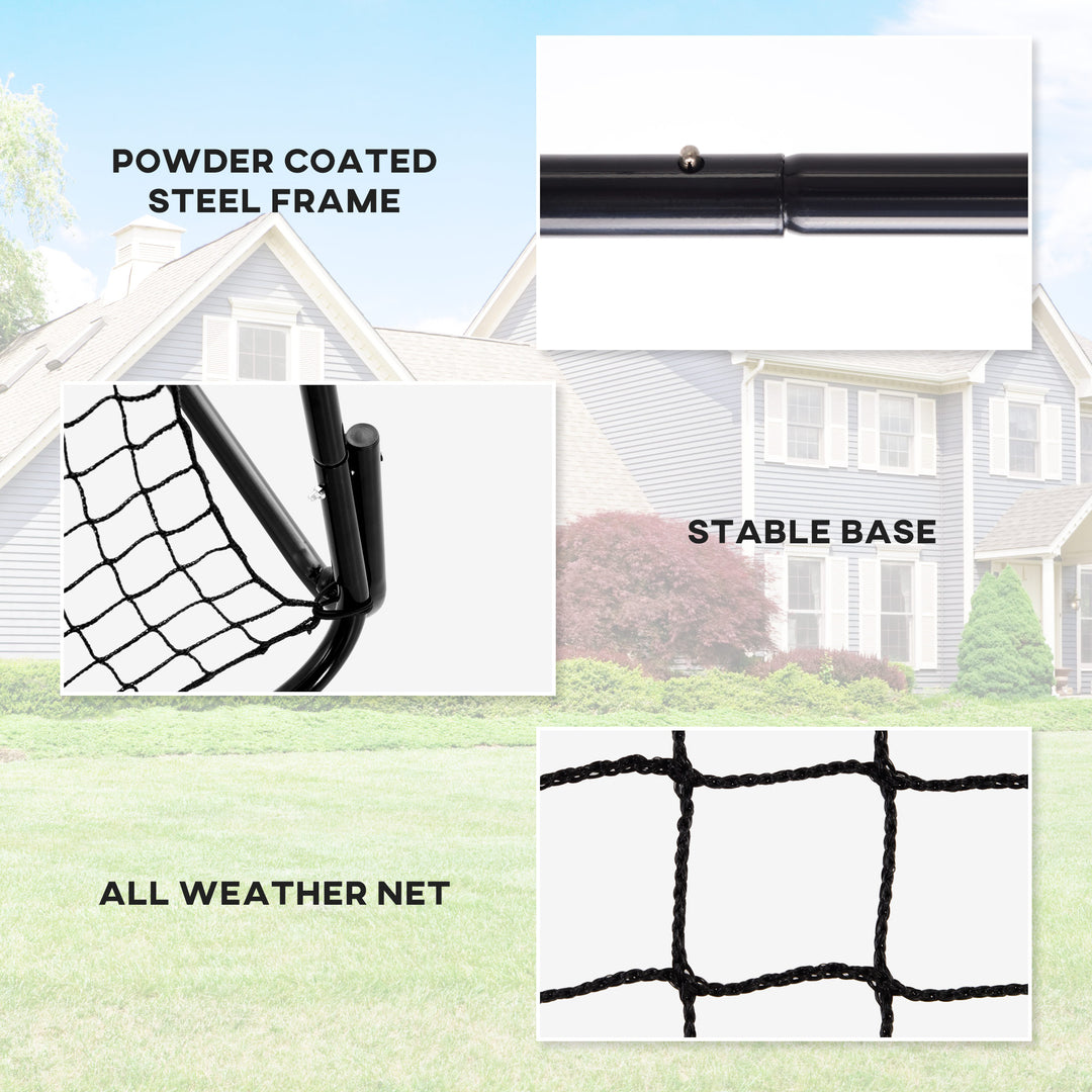 Soozier 8' x 6' Soccer Rebounder Net with 5 Adjustable Angles for Backyard Park Training Practice