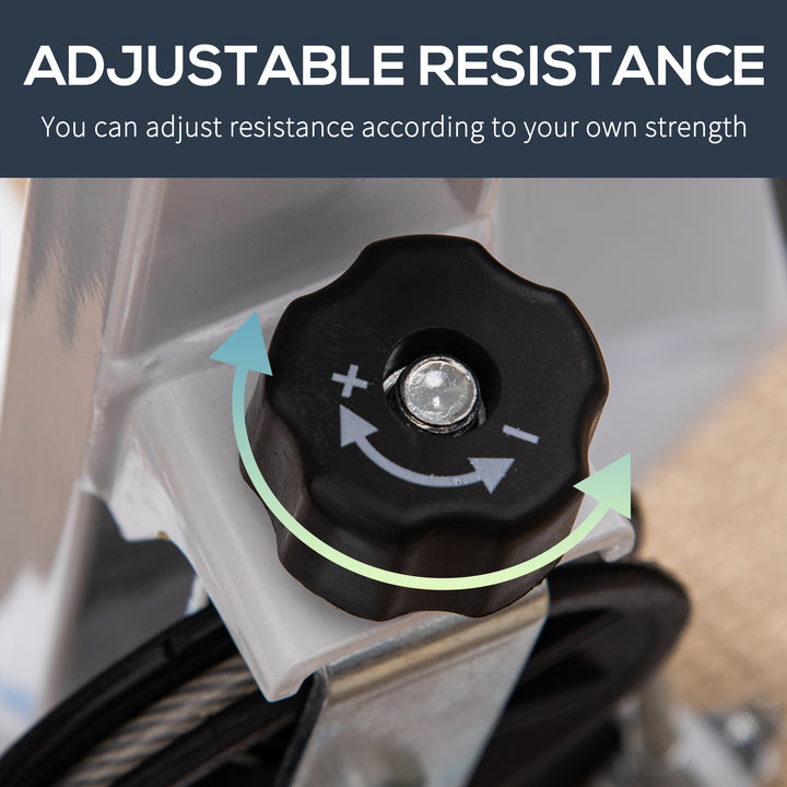 Soozier Twist Stepper Exercise Machine with Adjustable Resistance, LCD Screen - White & Green