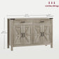 HOMCOM Farmhouse Buffet Cabinet Sideboard with 1 Drawer, 1 Storage Cabinet and Adjustable Shelf, White