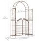 Outsunny 7ft Garden Arch Trellis, Metal Arch, Outdoor Garden Arbor for Climbing Plants, Wedding Decoration