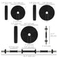 Soozier 55LBS 2-in-1 Adjustable Barbell & Dumbbells Set, Weights Set with Non-slip Handles for Men and Women Home Gym Training