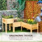 Outsunny Raised Garden Bed Set of 3, Wood Planter Box, Outdoor Freestanding Garden Boxes for Fruit Vegetable Flower Herb
