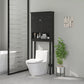 HOMCOM 3-Tier Over Toilet Storage Unit Washing Machine Cabinet Dryer Cabinet with Adjustable Shelf for Bathroom, Laundry