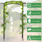 Outsunny 7Ft Outdoor Garden Arbor, Wedding Arch for Ceremony, Trellis with Scrollwork Design, Ideal for Climbing Vines and Plants, Black
