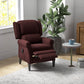 HOMCOM Massage Recliner Chair for Living Room, Push Back Recliner Sofa, Suede Wingback Reclining Chair with Extendable Footrest, Wood Legs, Remote Control, Side Pockets, Black