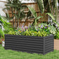 Outsunny 5' x 3' x 2' Raised Garden Bed, Galvanized Planter Box for Growing Flowers, Herbs and Vegetables, Dark Grey