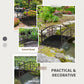 Outsunny 3.3FT Classic Garden Bridge with Safety Railings Arc Footbridge Decorative Pond Bridge for Backyard Creek Stream, Black