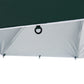 Outsunny 7.5FT 2-in-1 Umbrella Shelter with Carry Bag, Beach Sport Umbrella with Silver Coated UPF50+ UV Protection Dark Green