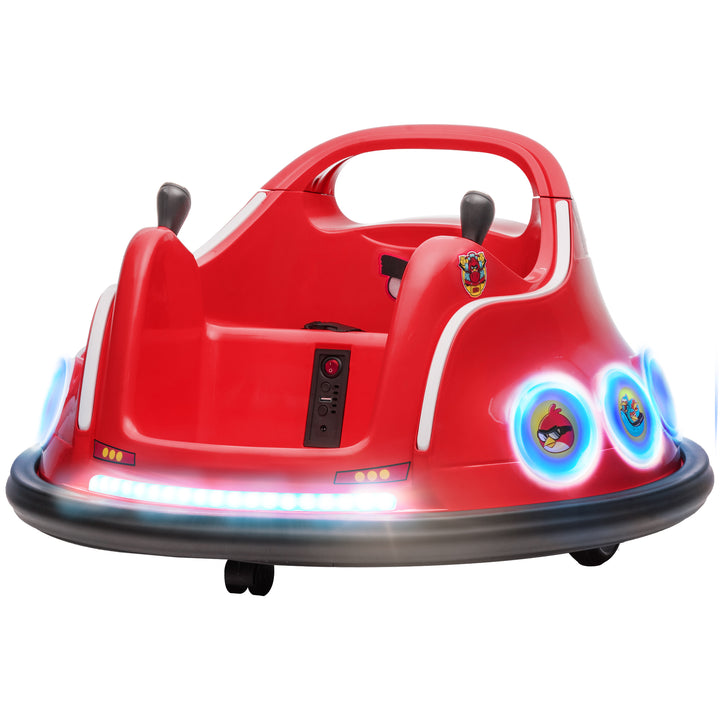 Qaba Angry Bird Licensed Electric Ride on Car, 12V Bumper Car for Kids w/ Dual Joysticks, 360 Degree Spin, Blue