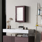 kleankin Bathroom Mirror Cabinet, Wall Mounted Medicine Cabinet with Door and Shelves, White