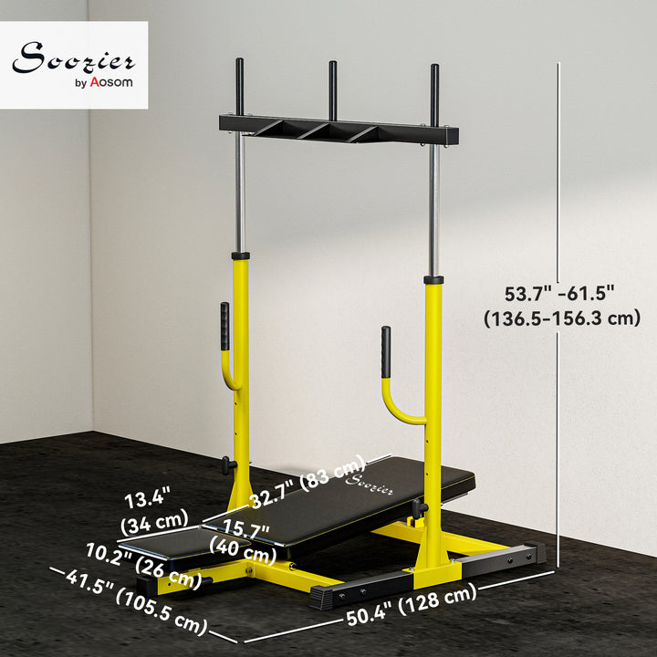 Soozier Leg Extension and Curl Machine, Adjustable Leg Extension Machine, 2" Olympic Plate Compatible, 660LBS Capacity