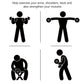 Soozier 40lbs Rubber Hex Dumbbells Weight Dumbbell Hand Weight Barbell for Body Fitness Training for Home Office Gym, Black