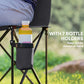 Outsunny 6 Seat Folding Camping Chair with Cup Holder and Carrying Case for Camping, Picnic, Sport Events, Black