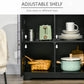 HOMCOM Modern Sideboard, Buffet Cabinet with Storage Cabinets, Drawers and Adjustable Shelves for Living Room, White