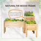 Outsunny Raised Garden Bed Set of 3, Wood Planter Box, Outdoor Freestanding Garden Boxes for Fruit Vegetable Flower Herb