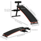 Soozier Sit Up Bench Core Workout Adjustable Thigh Support Foldable For Home Gym Exercise Black
