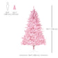HOMCOM 5FT Artificial Christmas Tree Holiday Xmas Tree Decoration with Automatic Open for Home Party, Pink