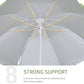 Outsunny 6.7ft Beach Umbrella with Push Button Tilt, Ruffled Outdoor Umbrella with Carry Bag and 8 Ribs, Green