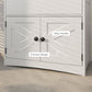 kleankin Farmhouse Bathroom Storage Cabinet, Linen Cabinet with Drawer and Shelves, 23.5" x 13" x 48.5", White