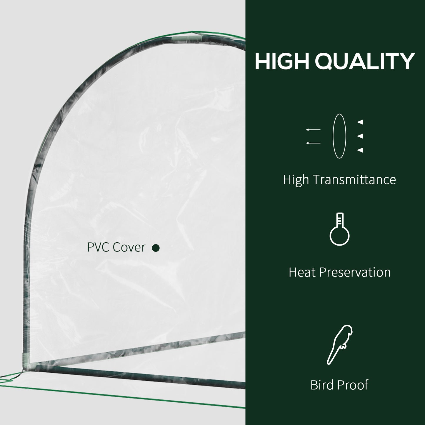 Outsunny 6' x 3' x 2.6' Mini Greenhouse Portable Hot House for Plants with Zippered Doors for Outdoor, Indoor, Garden, Clear