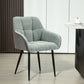 HOMCOM Accent Chair with Foot Pads, Living Room Chair with Chenille Fabric Front and PU Back, Green