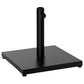 Outsunny 29 lbs Market Umbrella Base Holder 16" Heavy Duty Square Parasol Stand for Patio, Outdoor, Backyard, Black
