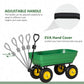 Outsunny Garden Dump Cart Heavy Duty 440lbs Wagon with Steel Frame and 12" Pneumatic Tires, Green