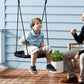 Qaba 39 inch Saucer Tree Swing Set for Kids with Adjustable Hanging Ropes for Outdoor, Backyard, Green
