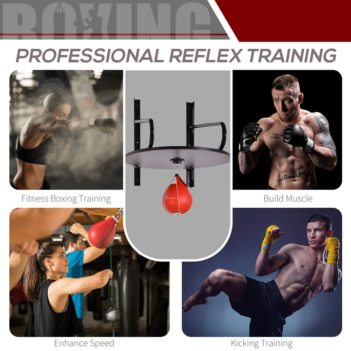 Soozier Wall-mounted Speed Bag Boxing Platform with Adjustable Height