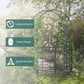 Outsunny 6.7 FT Steel Garden Arch with Gate Outdoor Courtyard Arbor for Climbing Vine Plants Lawn Backyard Decoration Dark Grey