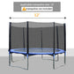 Soozier 12FT Trampoline Net Enclosure Trampolining Bounce Safety Accessories w/ 8 Poles Net Enclosure Only, Black