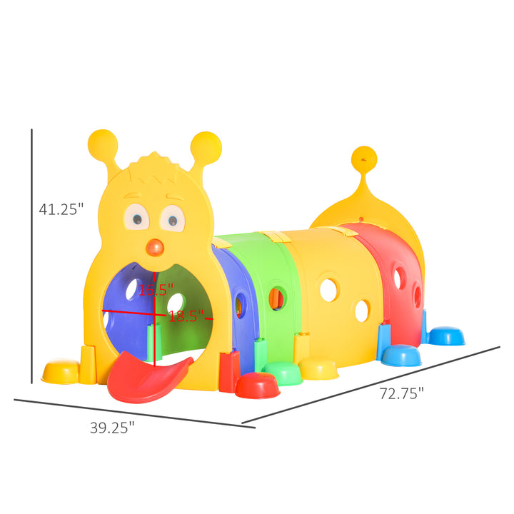 Qaba Lion Design Tunnel for Kids to Crawl Through, for 3-6 Years, Multicoloured