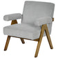 HOMCOM Corduroy Accent Chair Armchair with Wide Seat and Soft Padded Armrests for Reading, Bedroom, Dark Grey