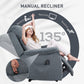 HOMCOM Manual Recliner Chair with Vibration Massage & Side Pockets â€“ Living Room Recliner